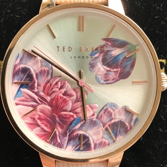 Ted Baker Accessories - Ted Baker Pink and Rose Gold Tone Steel 36mm Watch